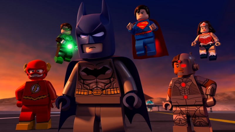 Lego DC Comics Super Heroes: Justice League - Cosm, animated movie, Justice League, Superman, Wonder Woman, super hero, bat, Green Lantern, mask, Batman