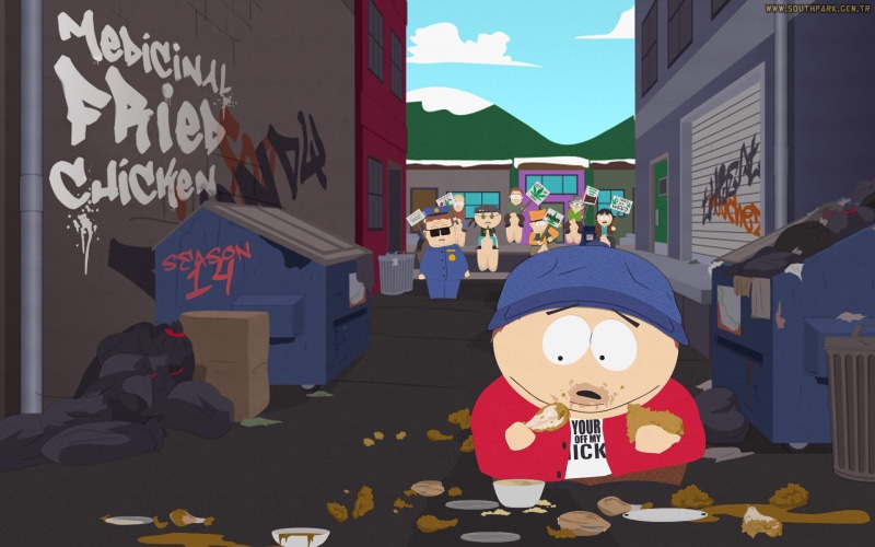 park, representation, western script, city, building, group of people, child, built structure, creativity, celebration, human representation, South Park