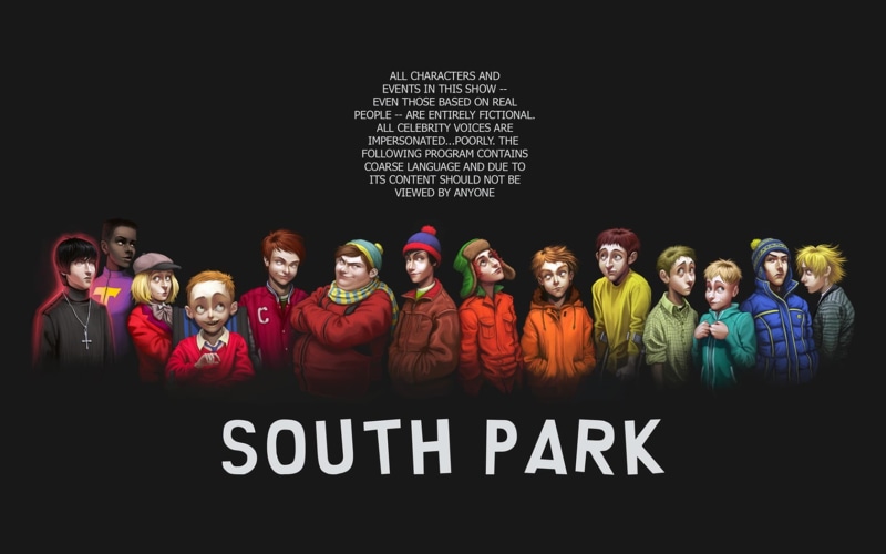 men, front view, real people, indoors, females, group of people, text, young adult, communication, South Park, looking at camera, adult, males, 720P