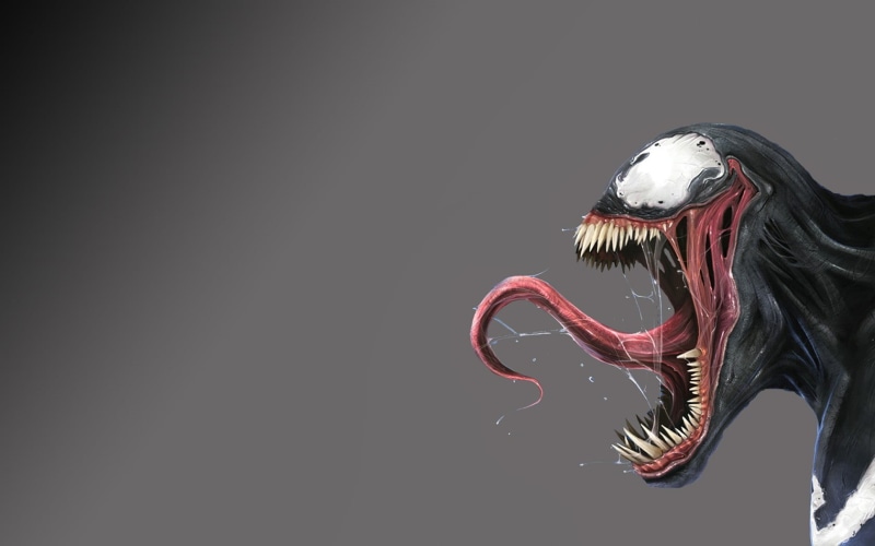 animal body part, studio shot, copy space, gray background, Venom, cut out, animal wildlife, digital, black background, costume, indoors, representation