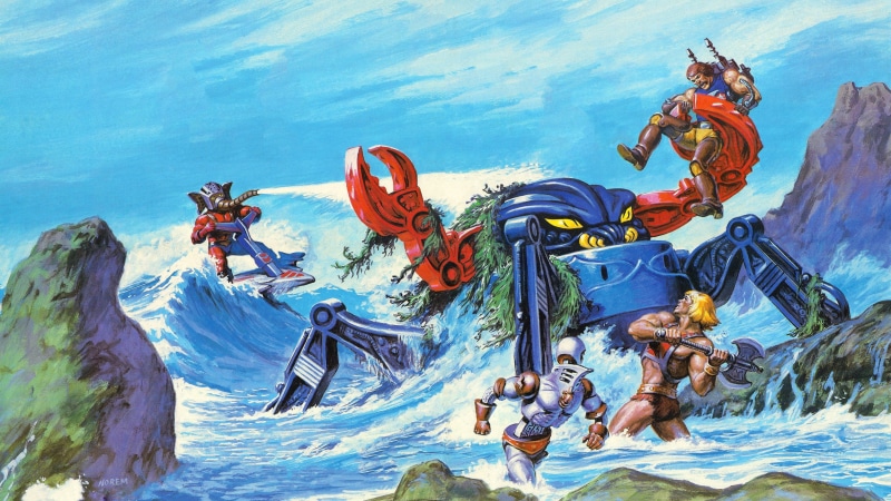 He-Man, outdoors, cartoon, men, beach, women, blue, full length, lifestyles, anime, leisure activity, day, water, nature, real people, He-Man and the Masters of the Universe