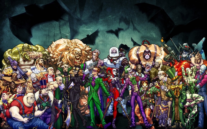 Riddler, Two-Face, Catwoman, Batman, Harley Quinn, Mr. Freeze (DC Comics), Poison Ivy, 1080P, Clayface, Joker, Bane (DC Comics)