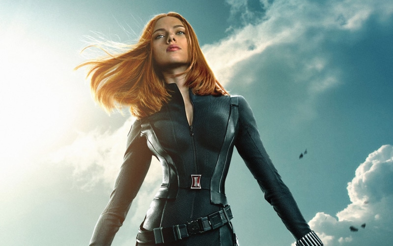 sky, Captain America 2, 2014, movie, belt, Marvel, Scarlett Johansson, Romanoff, Black Window, Captain America the Winter Soldier, cinema, film, clouds