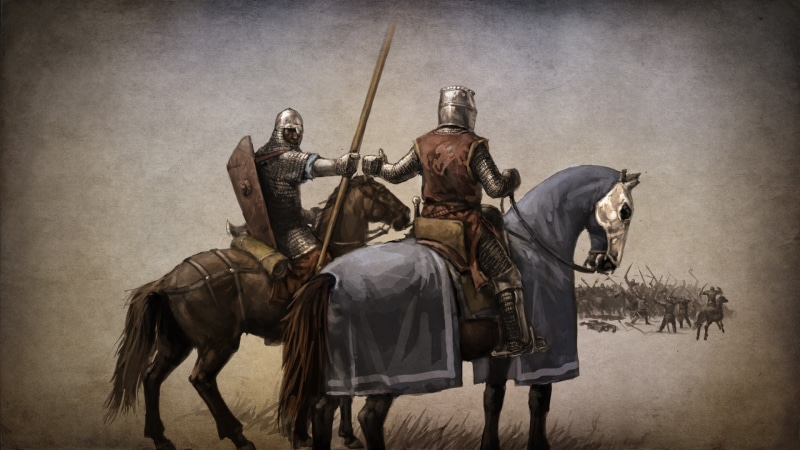 warband, knights, army, lance, horses, 1080P, video, games, artwork, s h i e l d, shields, battlefield, companions, rider, spears