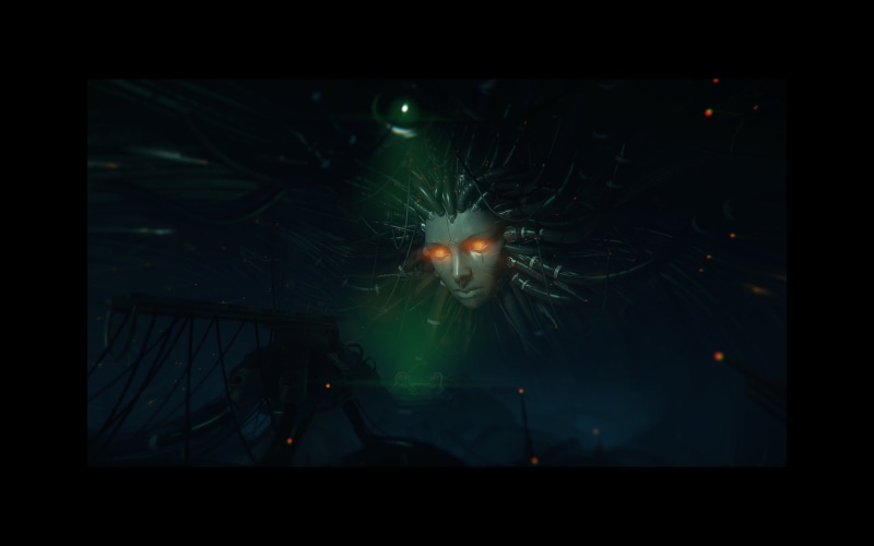 transfer print, dark, one person, System Shock 2, auto post production filter, transparent, portrait, leisure activity, video games, night, digital composite