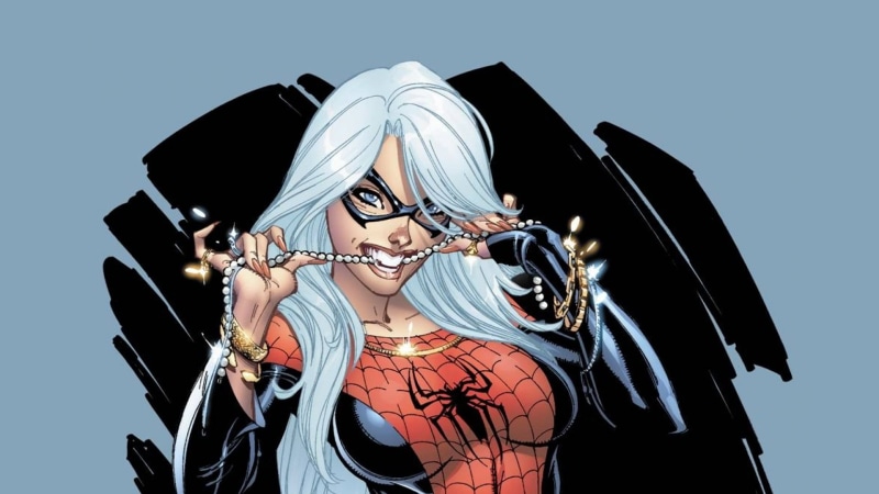 one person, women, J. Scott Campbell, females, Marvel Comics, real people, adult, woman, 1080P, scarf, spider, Black Cat (character), portrait, smiling