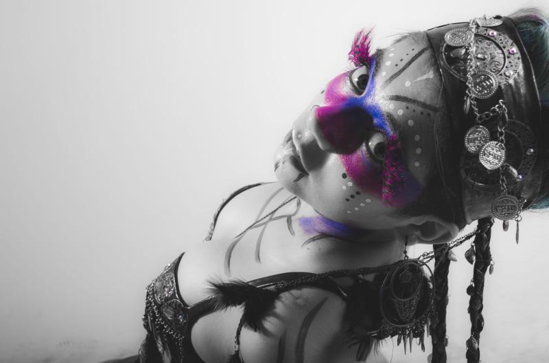 beauty, make-up, art and craft, disguise, pose, indoors, art, face, artistic, 4K, nature, lady, decoration, mask, girl, person, body, day, woman, paint