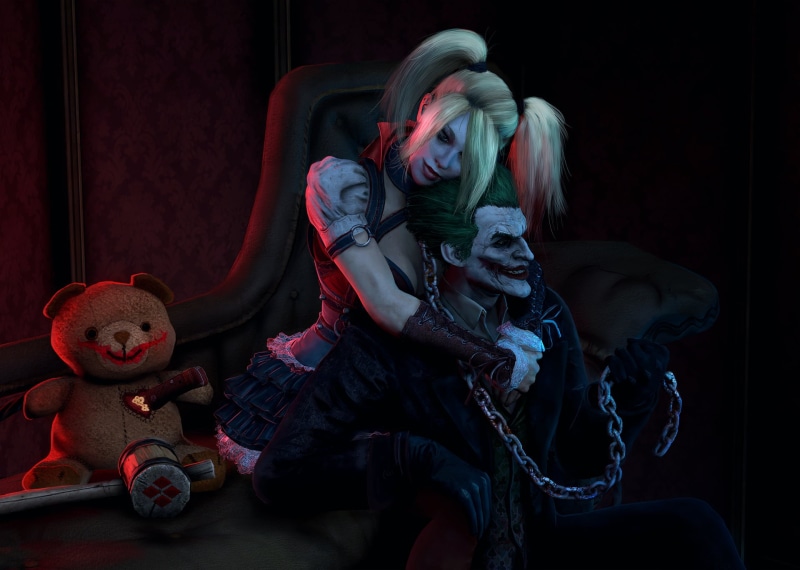 men, teddy Bear, fear, spooky, caucasian Ethnicity, chain, joker, representation, death, childhood, harlequin, women, front view, people, toy
