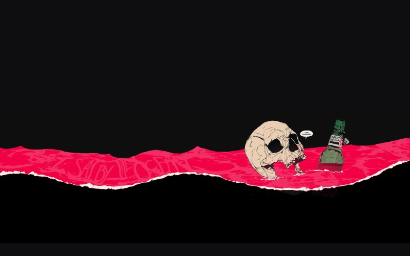 clockwork, like clockwork, music, 2K, skull, queens, 2880x1800, bottle, queens of the stone age, illustration, stone, like, age