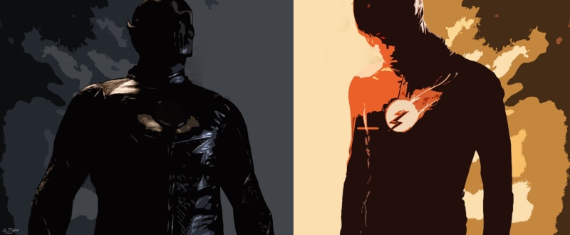 real people, adult, silhouette, flash, lifestyles, women, The Flash, collage, superhero, 2K, fashion, zoom, clothing, standing, holding, DC Comics, leisure activity