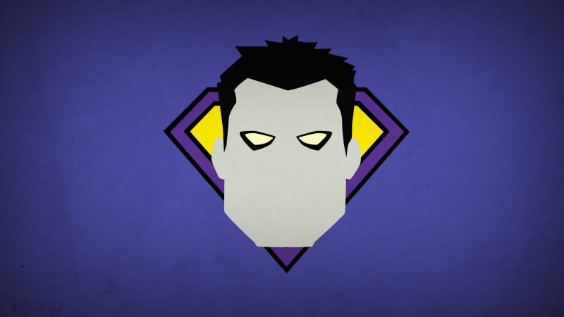 1080P, symbol, communication, DC Comics, copy space, colored background, blue, art and craft, purple, close-up, representation, sign, creativity, villains