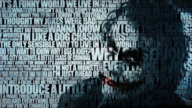 typography, Joker, anime, Heath Ledger, quote, The Dark Knight, 1080P, movies, Batman