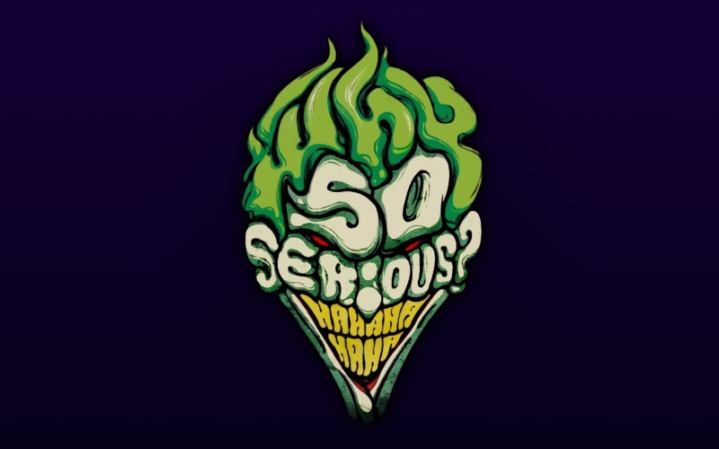 black background, disguise, 720P, serious, green color, close-up, celebration, cut out, no people, indoors, single object, Joker, copy space, food, creativity