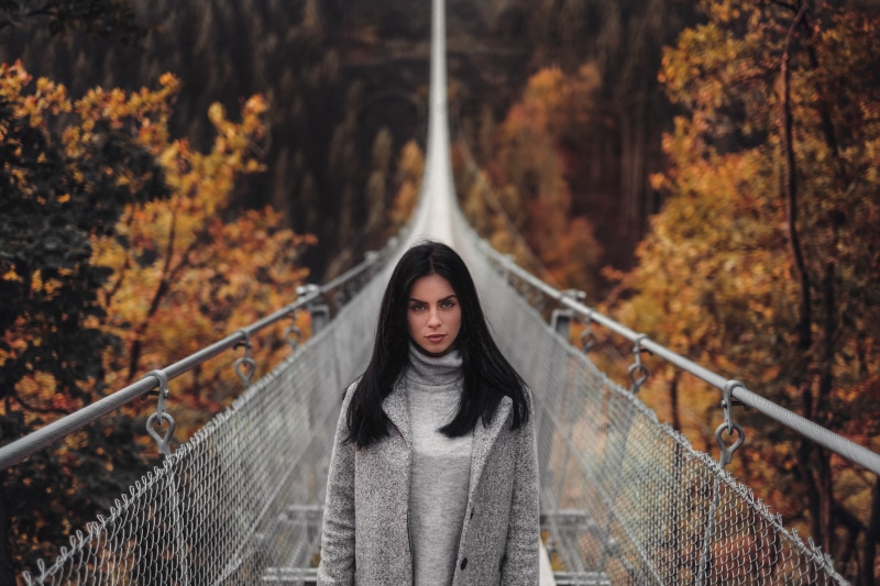 Marlen Valderrama Alvaréz, bridge, depth of field, women, women outdoors, 1080P, portrait, Martin Kühn