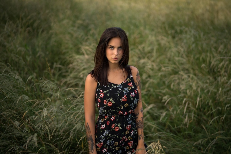tattoo, 1080P, dress, Marlen Valderrama Alvaréz, women, Martin Kühn, women outdoors, portrait