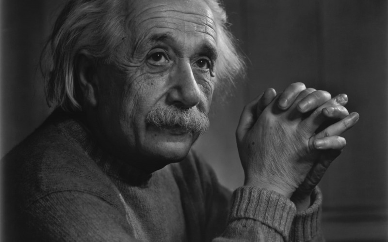 monochrome, face, men, portrait, 720P, Albert Einstein