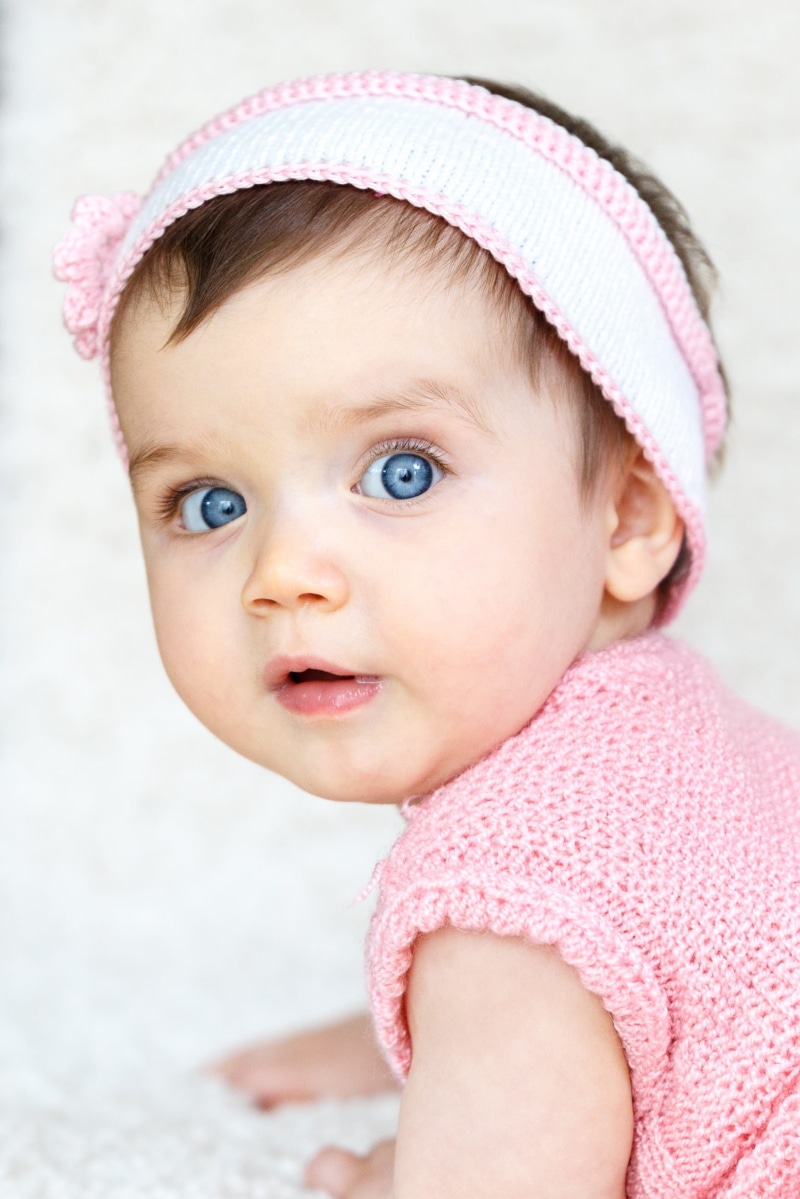 kid, warm clothing, toddler, 2K, clothing, headshot, cute, real people, adorable, focus on foreground, girl, young, one person, looking away, baby, mouth open