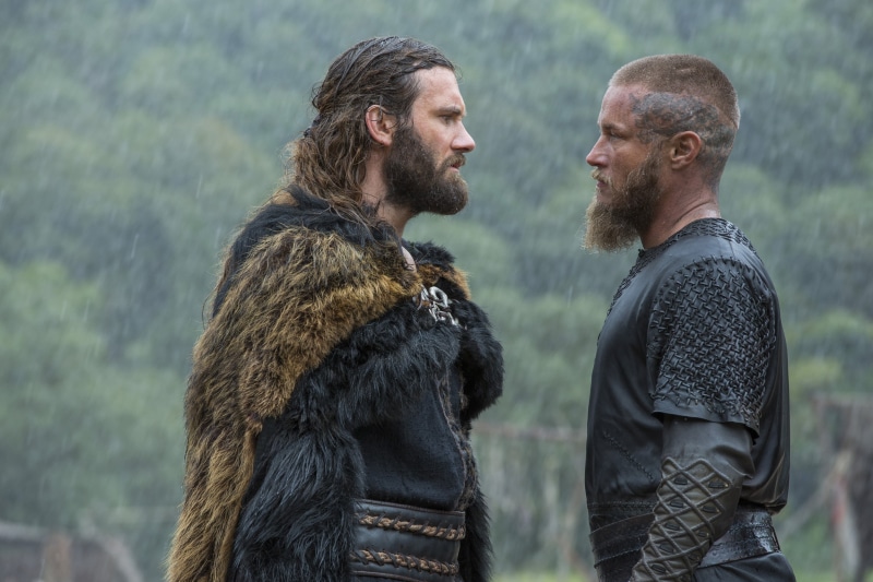 lifestyles, clothing, Rollo, game, views, walking, togetherness, fun, The Vikings, Ragnar Lothbrok, happiness, caucasian Ethnicity, real people, winter