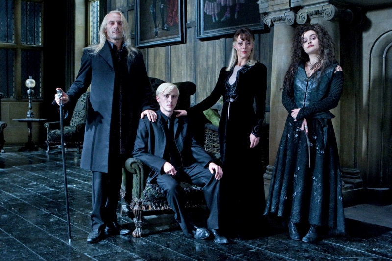 Draco Malfoy, Helena Bonham Carter, Harry Potter and the Deathly Hallows: Part 1, Helen McCrory, 1080P, Tom Felton, Bellatrix Lestrange, Lucius Malfoy