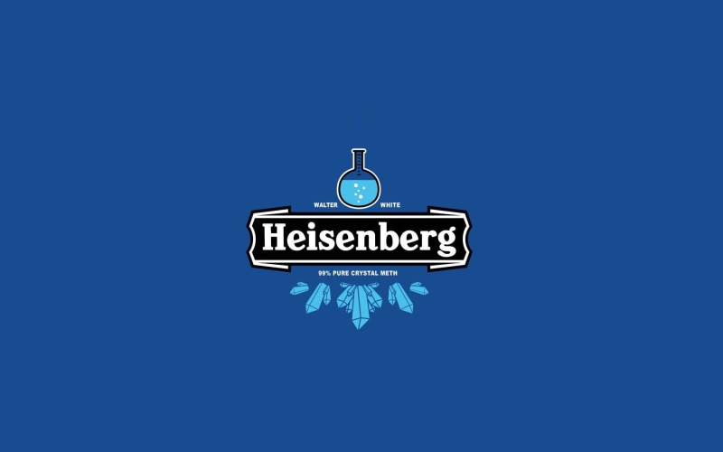 sign, Walter White, studio shot, text, 1080P, logo, blue background, travel, TV, indoors, colored background, information sign, sky, Heisenberg, heisenbert