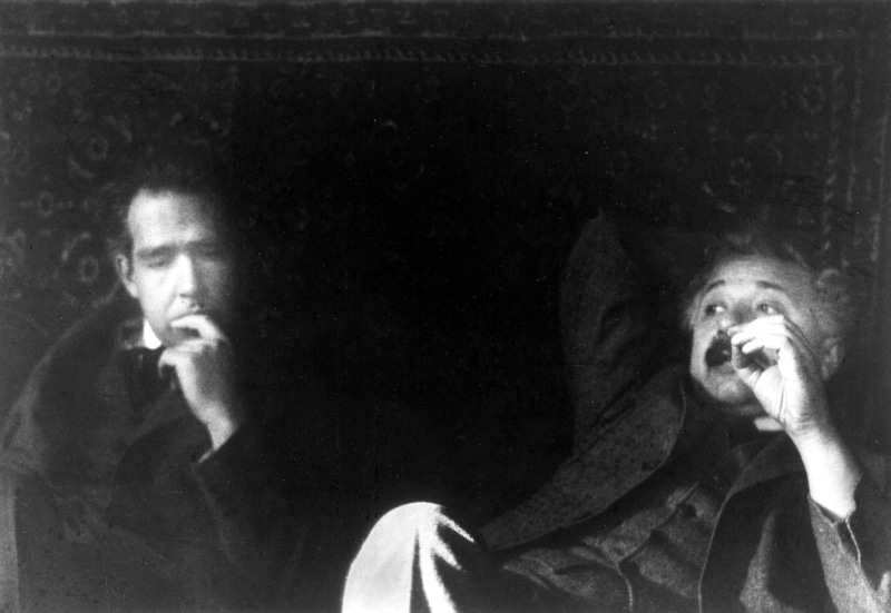 discussion, suit, indoors, activity, close-up, greyscale, casual, men, black and white photo, genius, mid adult, smoke - physical structure, einstein 1879-1955