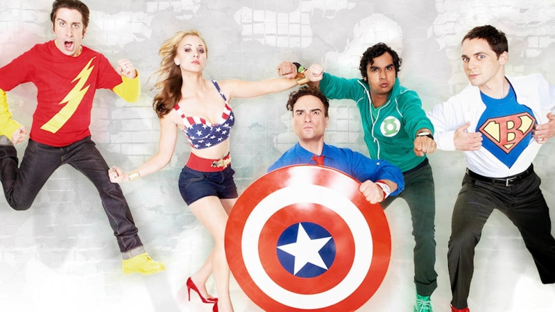 720P, Kaley Cuoco, Johnny Galecki, Captain America, Sheldon Cooper, Simon Helberg, Penny (The Big Bang Theory), Superhero, TV Show, Raj Koothrappali, The Big Bang Theory