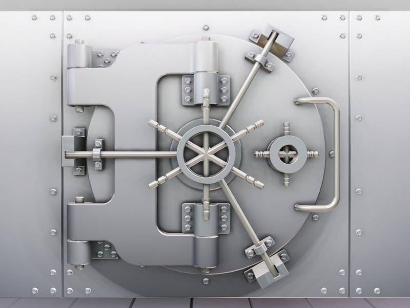 finance, steel, no people, close-up, currency, protection, chrome, circle, technology, vaulted Door, metal, design, latch, combination Lock, geometric shape