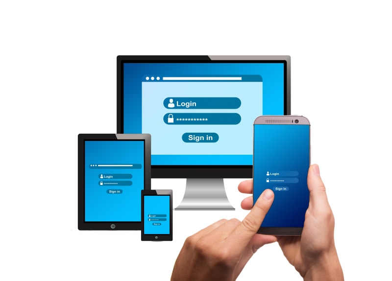 box, registration, indoors, technology, security, white background, human hand, connection, cut out, web page, blue, computer icon, portable information device