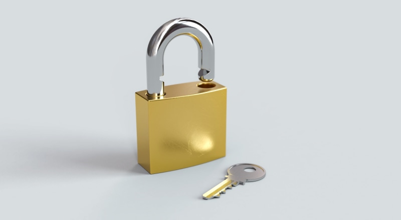 technology, 4K, security system, steel, padlock, safety, close-up, encrypted, indoors, data, protect, safe, white background, background, bronze, studio shot
