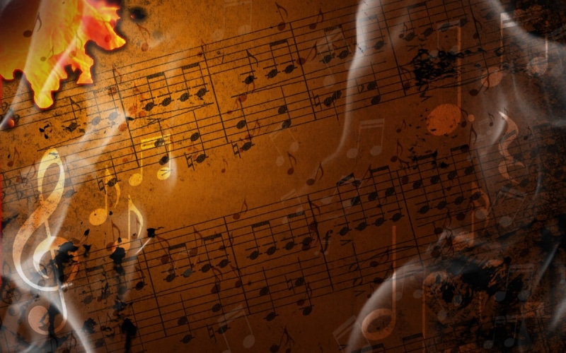 classical Style, low angle view, old, black, musical Instrument, classical Music, notes, key Signature, indoors, architecture, antique, composer, sheet Music