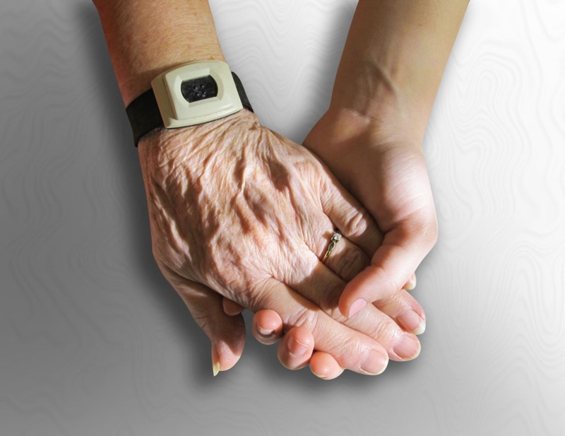 caring, togetherness, adult, old, jewelry, finger, hands, helping, grasp, aging, illness, high angle view, body part, hold, elderly, human limb, human body part
