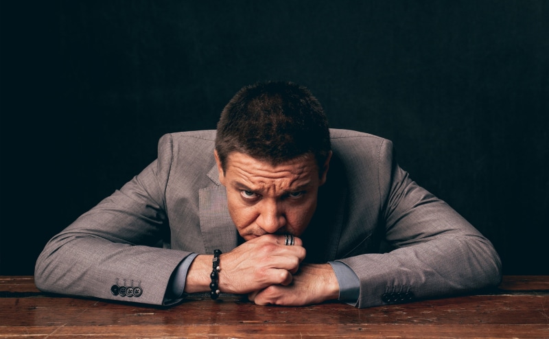 young men, one person, real people, adult, contemplation, studio shot, headshot, renner, jeremy renner, jeremy, portrait, men, sitting, black background