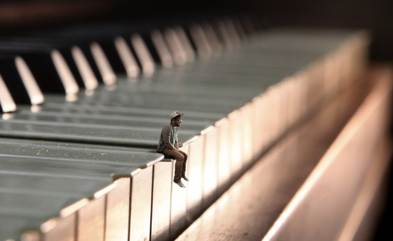 piano, people, 2K, minimalism