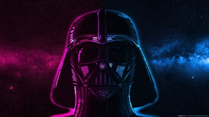 Blue, space, 1080P, texts, darth, art, wallpap, portrait, Star Wars, purple, typography, vader, star, x, stars, wars, typographic, hd, helmets