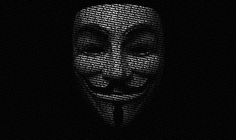 720P, Anonymous, monochrome, typographic portraits, Guy Fawkes