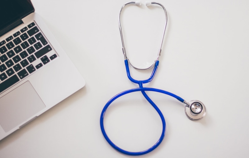 silver colored, connection, office, communication, medical instrument, keyboard, doctor, wireless technology, no people, health, desk, medical, medical supplies