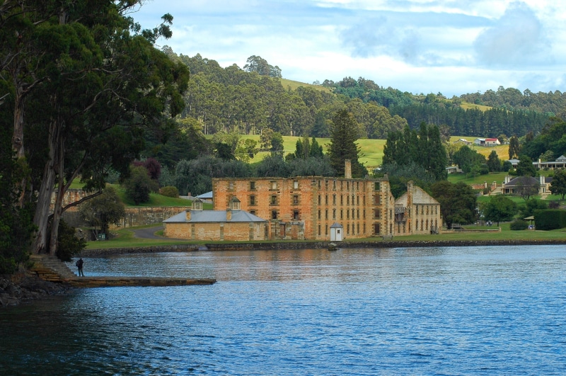 hobart, growth, beauty in nature, building exterior, river, bridge - man made structure, built structure, landmark, sky, travel, penitentiary, historic