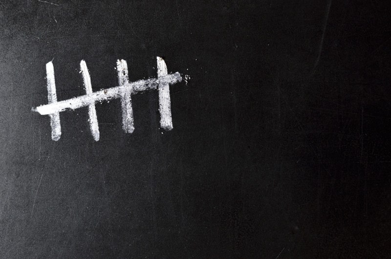 chalk, close-up, prison, jail, count, black color, 5, bar, sign, black background, no people, black, blackboard, 5K, architecture, western script, day