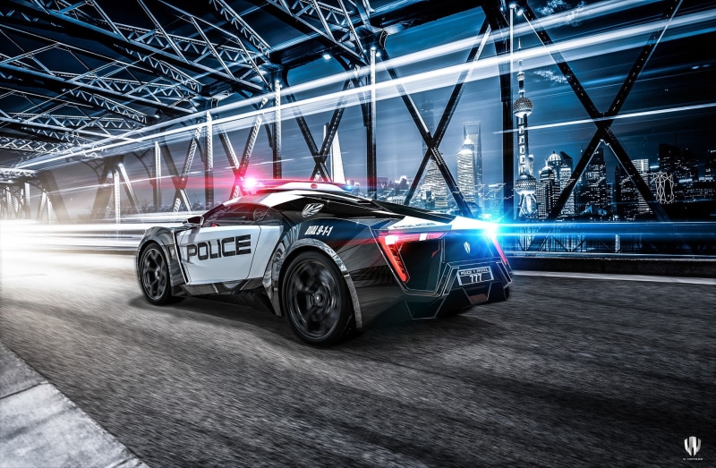 1080P, built structure, motor vehicle, night, speed, land vehicle, lykan hypersport, outdoors, police cars, on the move, Need for Speed, city, architecture