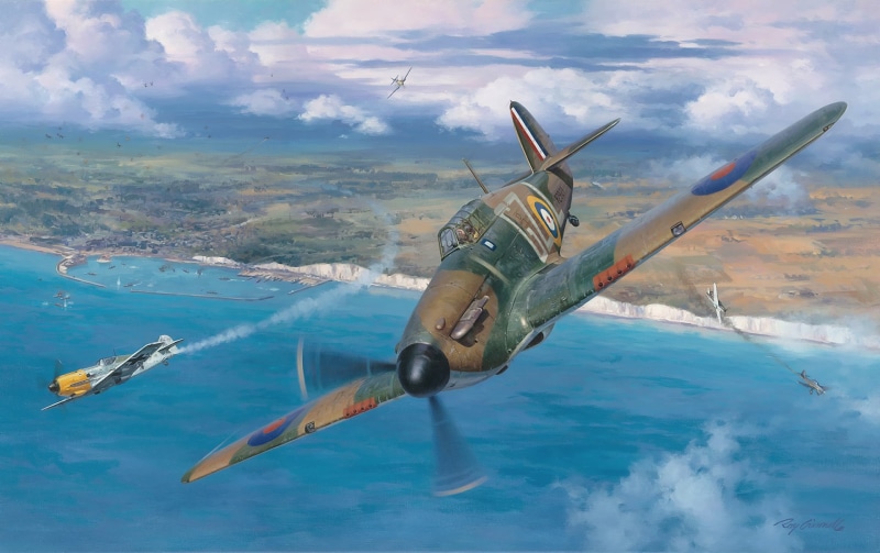 Junkers Ju 87, 1080P, ww2, painting art, Messerschmitt Bf 109, aviation, war, battle of britain, Hawker Hurricane
