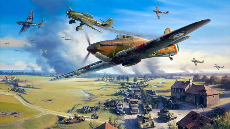 Junkers Ju 87, 1080P, Hawker Hurricane, Dunkerque, Nicolas Trudgian, British single-seat fighter