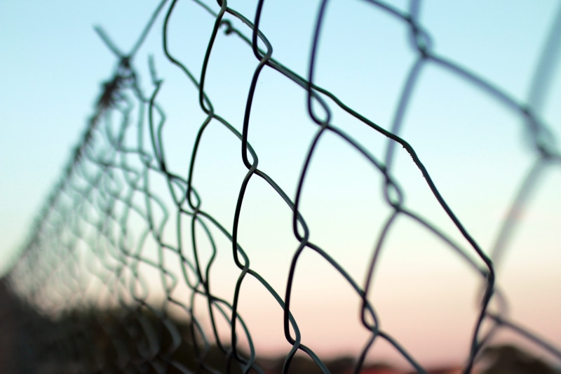 cloud - sky, backgrounds, full frame, wire, boundary, wire netting, fence, close-up, selective focus, metal, netting, security, protection, nature, wire mesh
