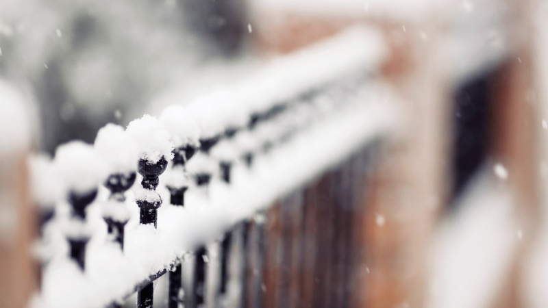 white color, barrier, extreme close-up, depth of field, coniferous tree, snowing, no people, 1080P, clothing, winter, day, metal, photography, focus, indoors