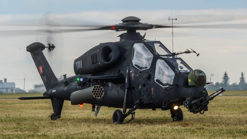 1080P, grass, transportation, military, air vehicle, nature, sky, day, no people, single object, helicopters, airplane, attack helicopters, army, Turkish Armed Forces