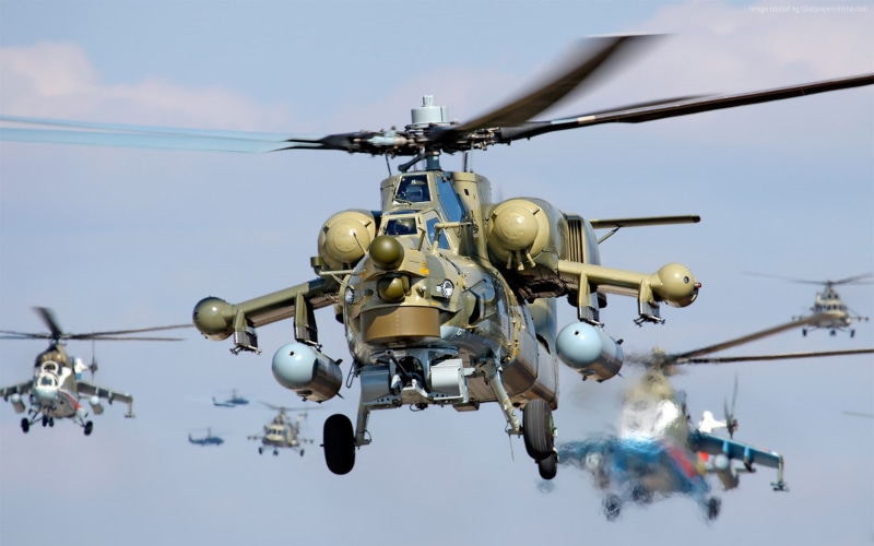 Russian Army, Attack helicopter, Mi-28, 720P