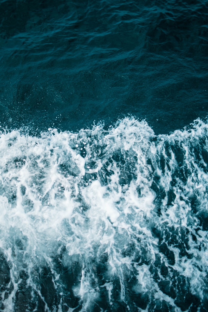 blue, sea, motion, water, breaking, flowing water, wave, deep blue, full frame, scenics - nature, tsunami, landscape, scenery, ocean, waves, 5K, surfing