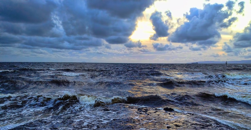 blue, photo, outdoors, waves, water, sunset, sky, summer, cloud - Sky, sea, storm, nature, ocean, beach, irvine, coastline, wave, 2K