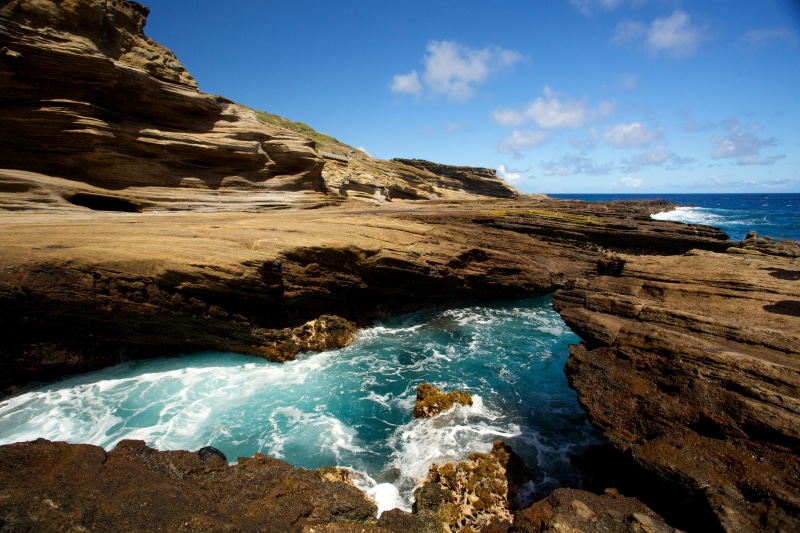 rock - Object, 4L, Hawaii, 5K, Shades of Blue, outdoors, 40mm, scenics, Explore, Canon 5D Mark II, atlantic Ocean, wave, sea, landscape, nature, coastline