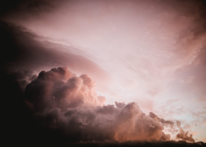 sunset, moody Sky, sky, white, idyllic, low angle view, heaven, no People, tranquil scene, dusk, dramatic Sky, storm, cumulus, cloud - Sky, cloud, cloudscape
