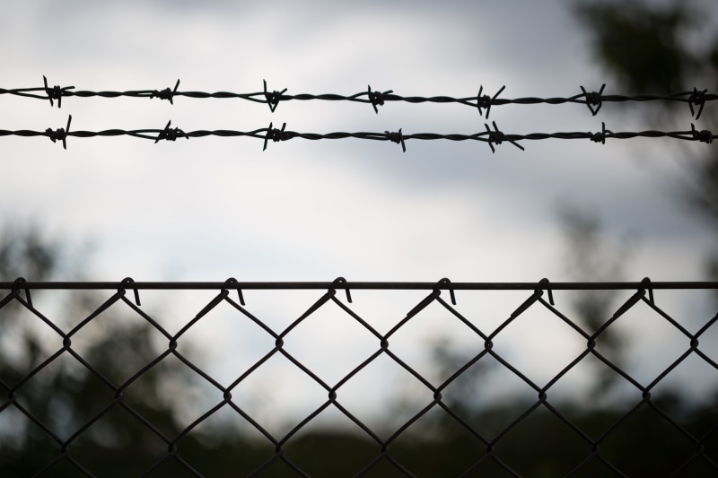 forbidden, photo, safety, border, trespassing, barbwire, nature, fence, cloud - sky, backgrounds, barb, wire, security, no entry, sky, boundary, graysacle